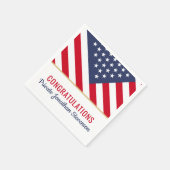 Patriottisch Afstuderen Amerikaanse vlag Servet (Hoek)