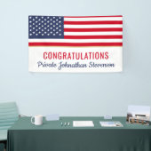 Patriottisch Afstuderen Amerikaanse vlag Spandoek (Beurs)