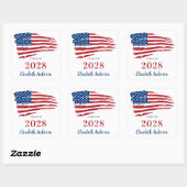 Patriottisch Afstuderen Verenigde Staten Amerikaan Vierkante Sticker (Vel)