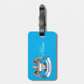  patriottisch agle Plaque Thunder_Cove Bagagelabel (Achterkant verticaal)