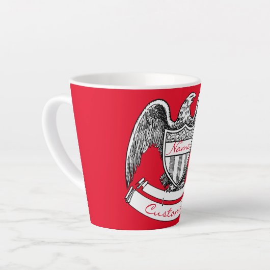  patriottisch agle Plaque Thunder_Cove Latte Mok (Linkerhoek)