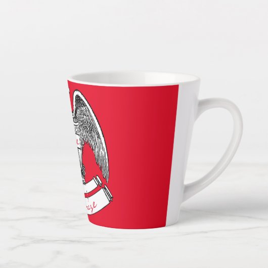  patriottisch agle Plaque Thunder_Cove Latte Mok (Rechts)