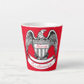  patriottisch agle Plaque Thunder_Cove Latte Mok (Voorkant)