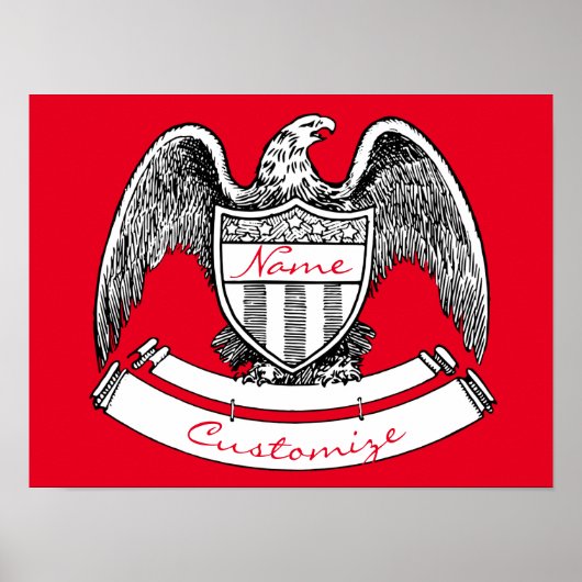 patriottisch agle Plaque Thunder_Cove Poster (Voorkant)