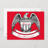  patriottisch agle PlaqueThunder_Cove Briefkaart (Voorkant / Achterkant)