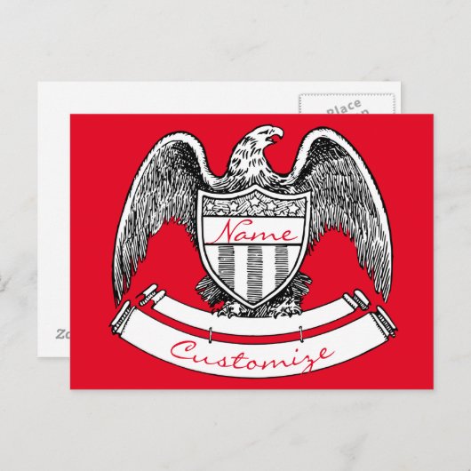  patriottisch agle PlaqueThunder_Cove Briefkaart (Voorkant / Achterkant)