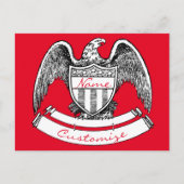  patriottisch agle PlaqueThunder_Cove Briefkaart (Voorkant)