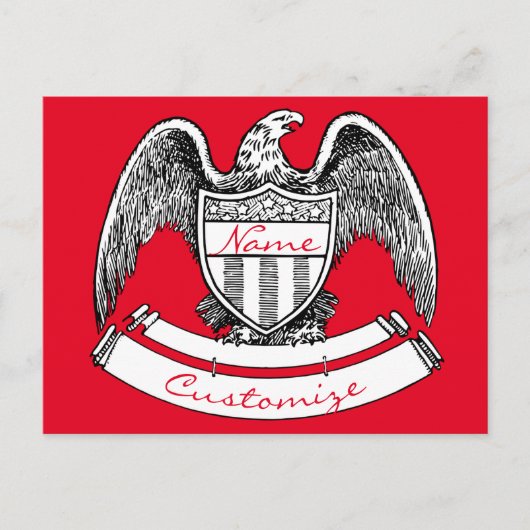  patriottisch agle PlaqueThunder_Cove Briefkaart (Voorkant)