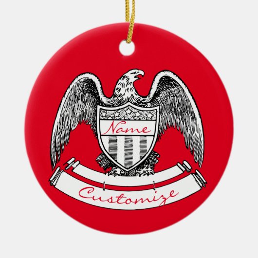 patriottisch agle PlaqueThunder_Cove Keramisch Ornament (Voorkant)