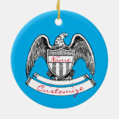patriottisch agle PlaqueThunder_Cove Keramisch Ornament (Achterkant)