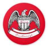 patriottisch agle PlaqueThunder_Cove Keramische Knop (Voorkant)