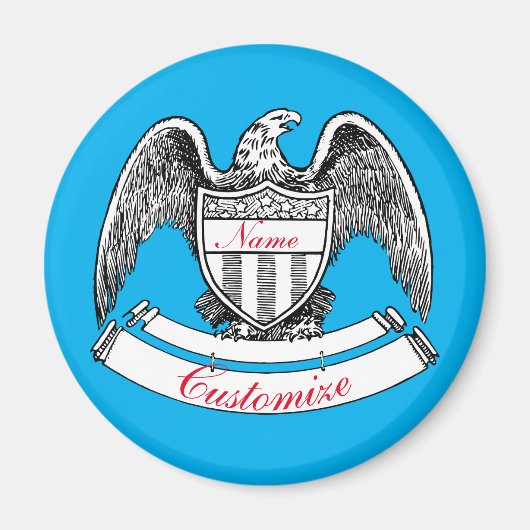 patriottisch agle PlaqueThunder_Cove Magneet (Voorkant)