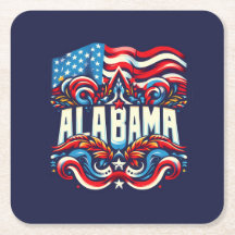 Patriottisch Alabama Abstract decoratief ontwerp