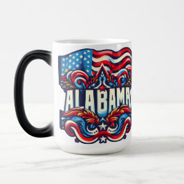 Patriottisch Alabama Abstract decoratief ontwerp Magische Mok