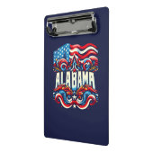 Patriottisch Alabama Abstract decoratief ontwerp Mini Klembord (Angled2)