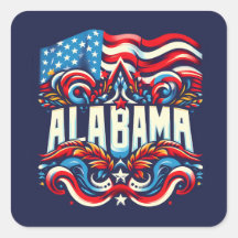 Patriottisch Alabama Abstract decoratief ontwerp