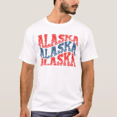 Patriottisch Alaska Rood en Blauw Boho T-shirt (Voorkant)