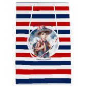 Patriottisch All American Boy Verjaardagsfeest Medium Cadeauzakje (Voorkant)