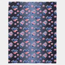 Patriottisch Alle Amerikaanse Mama Messy Bun