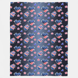 Patriottisch Alle Amerikaanse Mama Messy Bun Fleece Deken