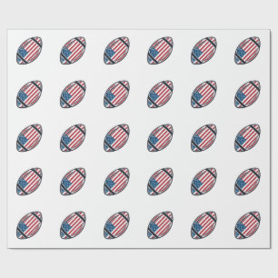Patriottisch American Football Vintage Vector Desi Cadeaupapier