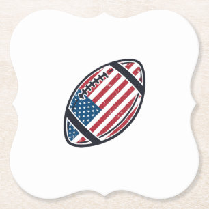 Patriottisch American Football Vintage Vector Desi Kartonnen Onderzetters