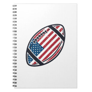 Patriottisch American Football Vintage Vector Desi Notitieboek