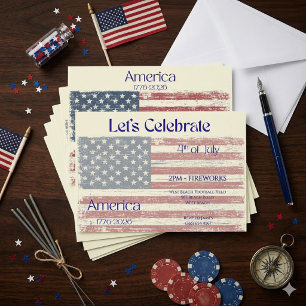 Patriottisch Amerika 1776 - 2026 Vlagviering Kaart