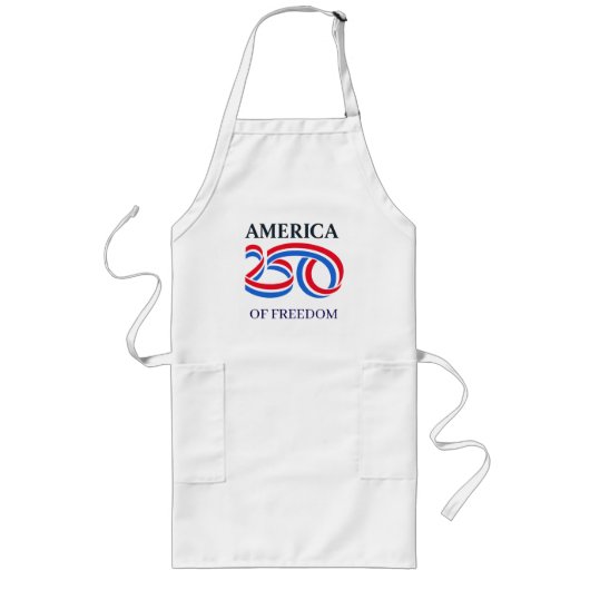 Patriottisch Amerika 250e verjaardag VS 2026 Lang Schort (Voorkant)