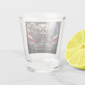 Patriottisch Amerika 4 juli & Amerika 250  Shot Glas (Achterkant)