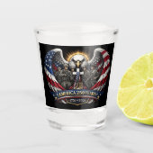 Patriottisch Amerika 4 juli & Amerika 250  Shot Glas (Voorkant)