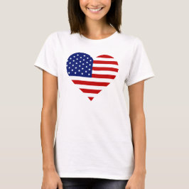 Patriottisch Amerika altijd in mijn hart T-shirt