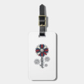 Patriottisch Amerika Bloem Vuurwerk Vector Design_ Bagagelabel (Voorkant verticaal)
