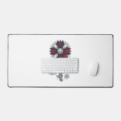 Patriottisch Amerika Bloem Vuurwerk Vector Design_ Bureaumat (Keyboard & Muis)
