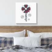 Patriottisch Amerika Bloem Vuurwerk Vector Design_ Canvas Afdruk (Insitu (Slaapkamer))