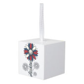 Patriottisch Amerika Bloem Vuurwerk Vector Design_ Decoratie (Achter hoekig)