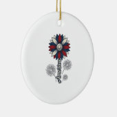Patriottisch Amerika Bloem Vuurwerk Vector Design_ Keramisch Ornament (Rechts)