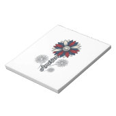 Patriottisch Amerika Bloem Vuurwerk Vector Design_ Notitieblok (Linkerzijde)