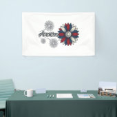 Patriottisch Amerika Bloem Vuurwerk Vector Design_ Spandoek (Beurs)