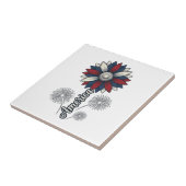 Patriottisch Amerika Bloem Vuurwerk Vector Design_ Tegeltje (Zijkant)