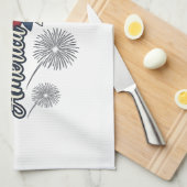 Patriottisch Amerika Bloem Vuurwerk Vector Design_ Theedoek (Quarter Fold)