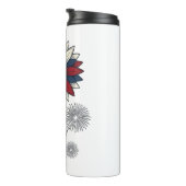 Patriottisch Amerika Bloem Vuurwerk Vector Design_ Thermosbeker (Geroteerd rechts)