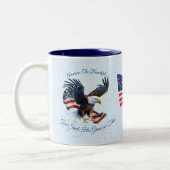 Patriottisch Amerika de prachtige Mok Eagle Flag (Links)