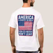 Patriottisch Amerika - een land zo groot T-shirt (Achterkant)