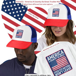 Patriottisch Amerika - een land zo groot Trucker Pet