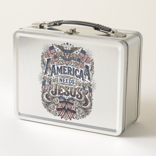 Patriottisch Amerika heeft Jezus nodig Vintage T-s (Voorkant)