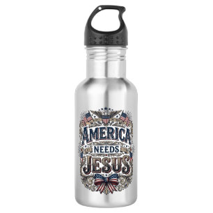 Patriottisch Amerika heeft Jezus nodig Vintage T-s Waterfles