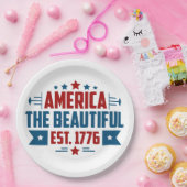 Patriottisch Amerika het mooie papieren Bord (Feest)