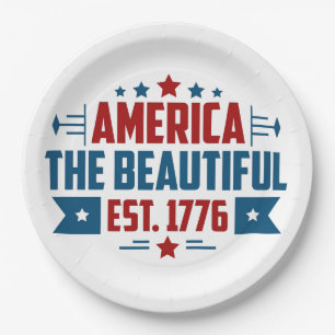 Patriottisch Amerika het mooie papieren Bord