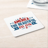 Patriottisch Amerika het mooie papieren Onderzette Kartonnen Onderzetters (Schuin)